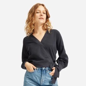 Everlane Washable Silk Wrap Top